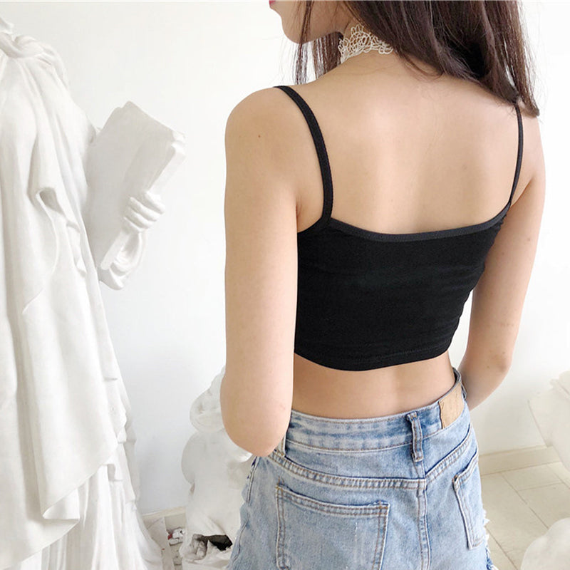 YES DADDY Pink Letters Print Summer Women's Crop Top Sexy Elastic Cotton Camis Sleeveless Short Tank Top Bar Tops Women