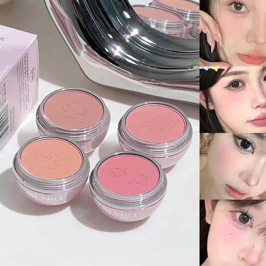 No-Mischief Blush - Multi-functional Solid Makeup Egg for Low-Saturation Gray-Pink Tint with Flawless Finish