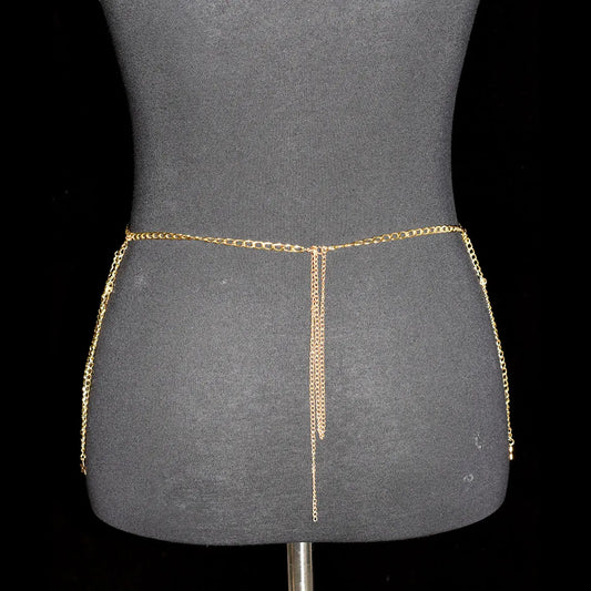 Festival Women's Metal Body Jewelry Sexy Fashion Belly Chain Tzitzit Stars Waist Chain Birthday Party Daily Wear Accessories Badiee Stylez