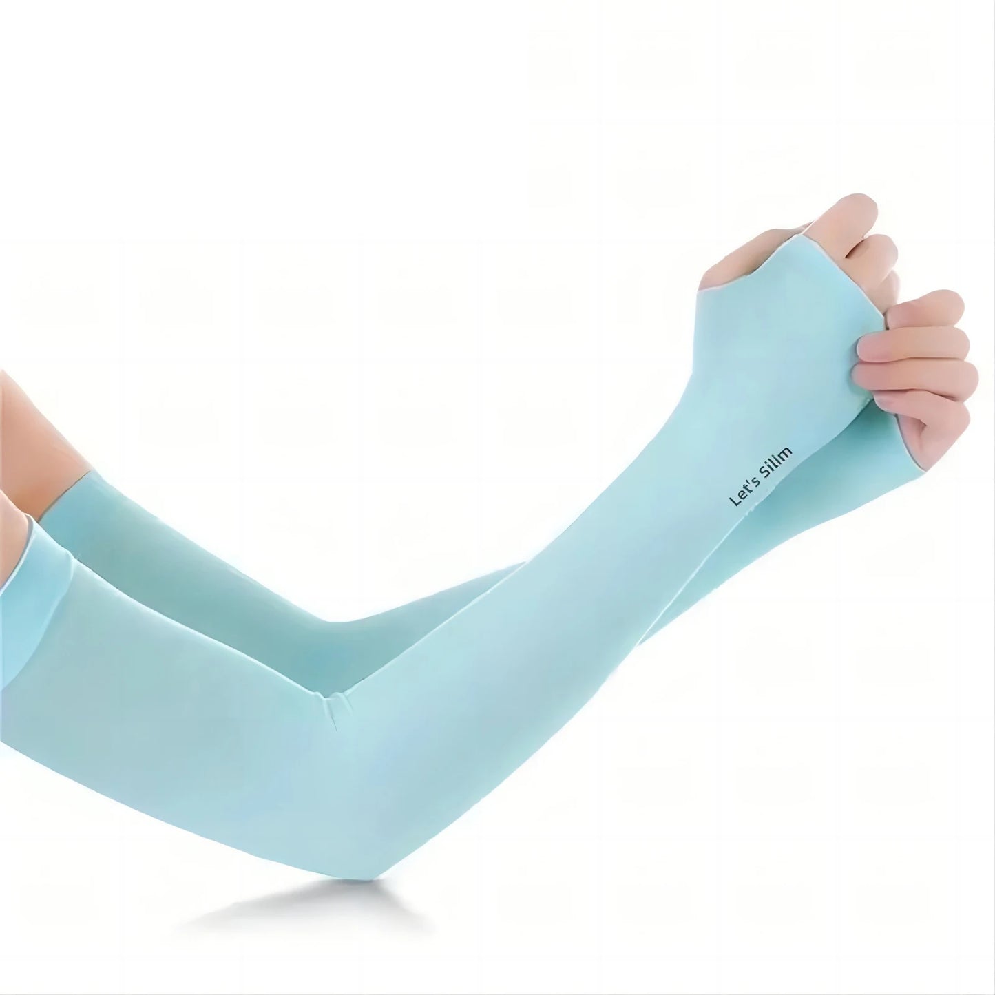 1 Pair Ice Silk Sun Protection Arm Covers Unisex Elbow Cover Outdoor Cycling Running Fishing Driving Cool Anti-UV Arm Sleeves You zhi lan