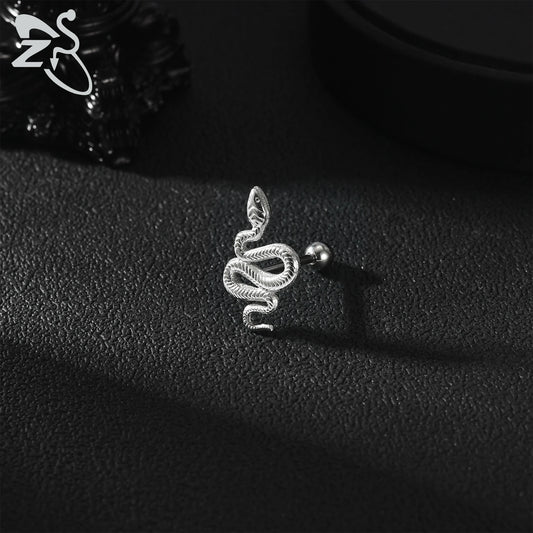 ZS 1 Piece 14G Stainless Steel Tongue Piercing Ring Colorful Butterfly Bone Tongues Stud Punk Skull Snake Body Piercings Jewelry