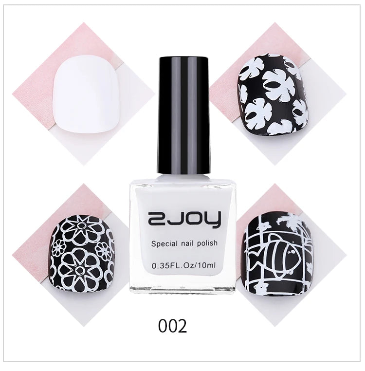 Black White Nail Art Stamping Polish 10ml 30 Colors Stamping Plates Polish Stamping Gel No Smudge Top Oil Colorful Nail Varnish GY002-02 CHINA
