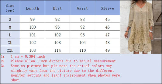 Lace Printed Short Sleeved Button V-neck Women's Dress Elegant Casual Fashionable High Street Spring Dresses Badiee Stylez