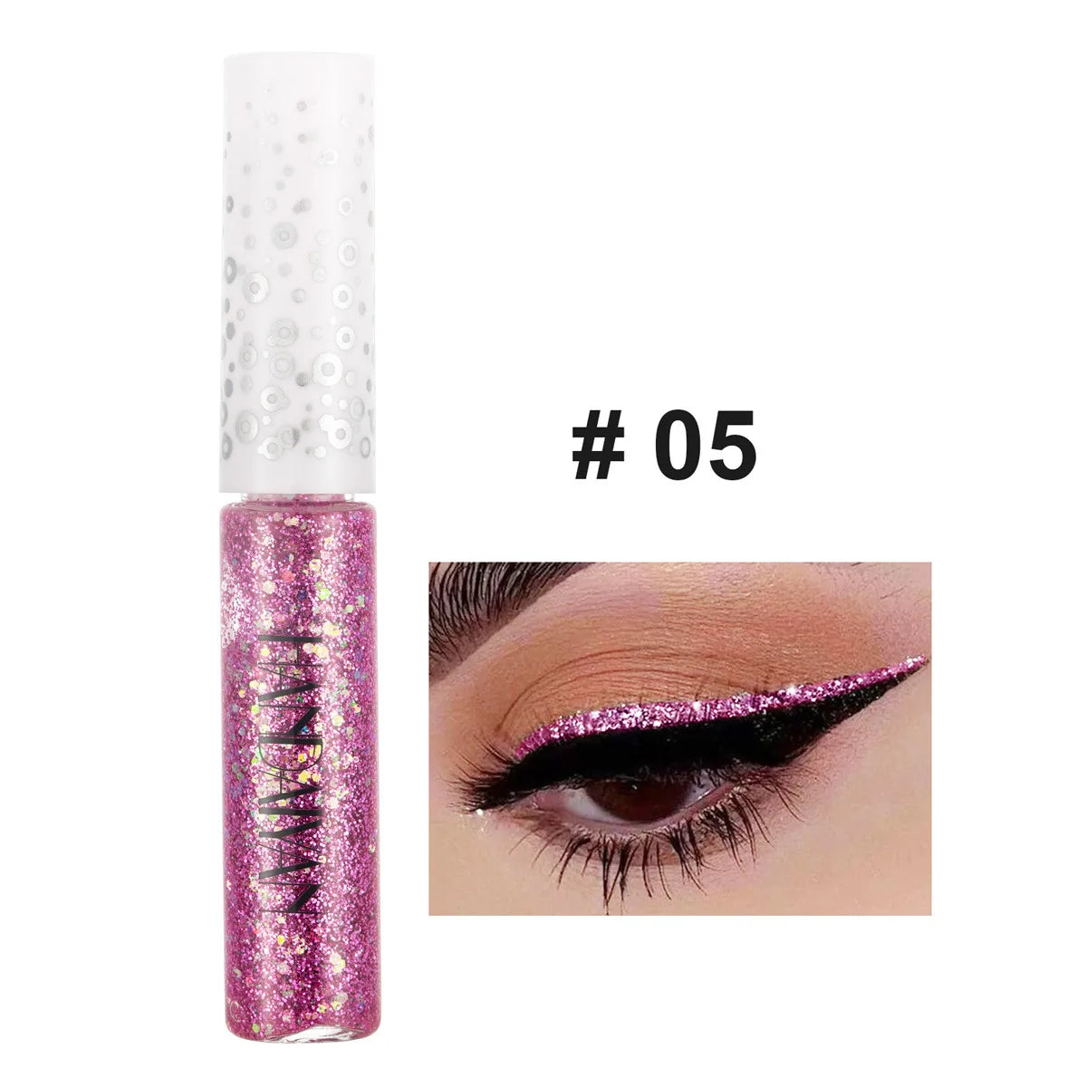 12 Colors Shiny Eye Liners Cosmetics For Women Pigment Silver Rose Gold Color Glitter Liquid Eyeliner Metallic Colorful Makeup 05