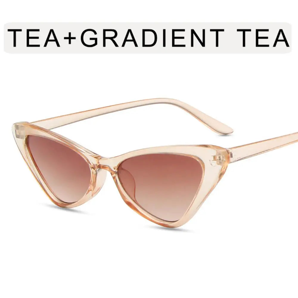 2024 Luxury Band Fashion Y2k Sexy Cat Eye Sunglasses Women Men Designer Snake Sun Glasses Gradient Shades Uv400 Oculo Eyewear B-Gradient Tea