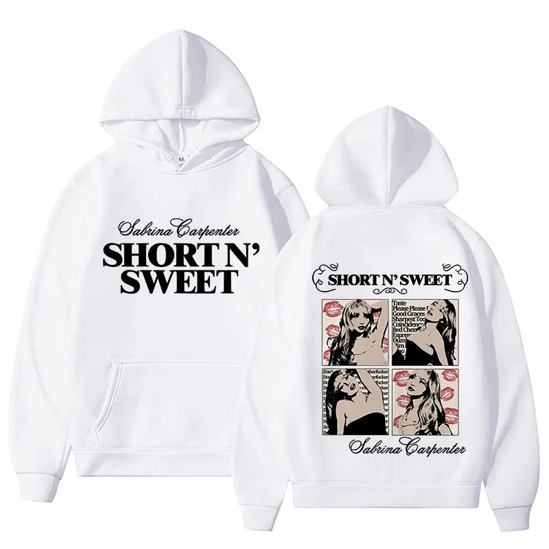 Sabrina Carpenter Short N' Sweet Hoodie Men Streetwear Aesthetic Casual Hoodies Unisex Autumn Winter Harajuku Hooded Sweatshirts 53984-Hoodie-3