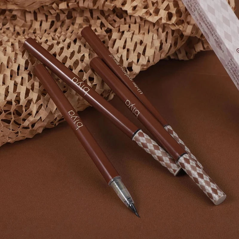 0.01mm Ultra Fine Liquid Eyebrow Pen Long Lasting Black Brown Waterproof Non-smudge Colorfast Natural Eye Brow Makeup Cosmetics