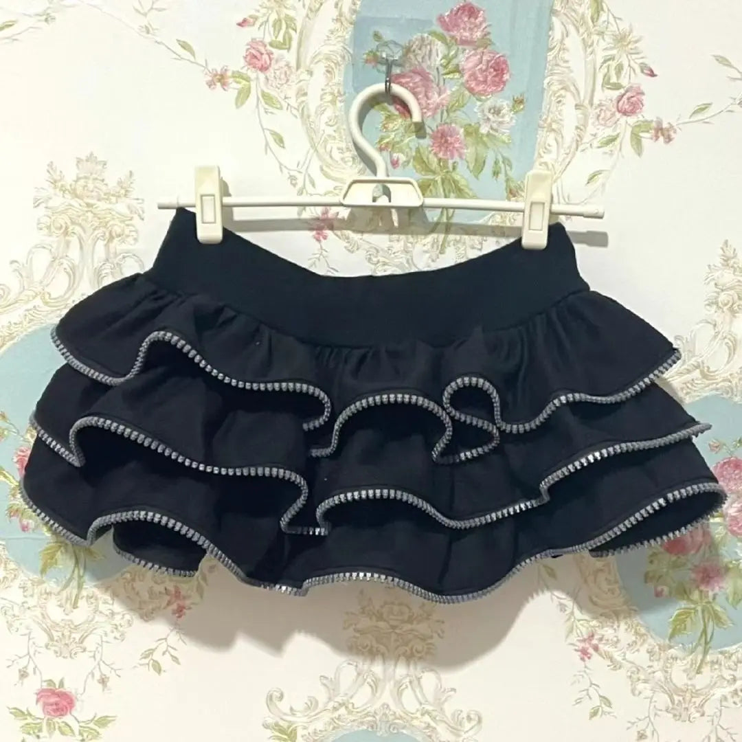 Zipper Half Skirt for Women Retro Punk Subculture Cake Puffy Skirt Japanese Lolita Y2K Spicy Girl High Waist Ultra Short Skirt