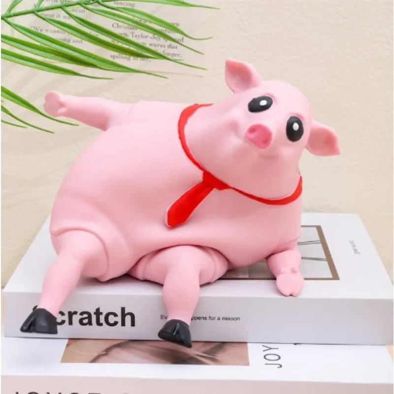 Pet Squeezing Pink Pig Stress Relief Toy Cute Squeezing Animal Cute Little Pig Doll Stress Relief Toy medium size