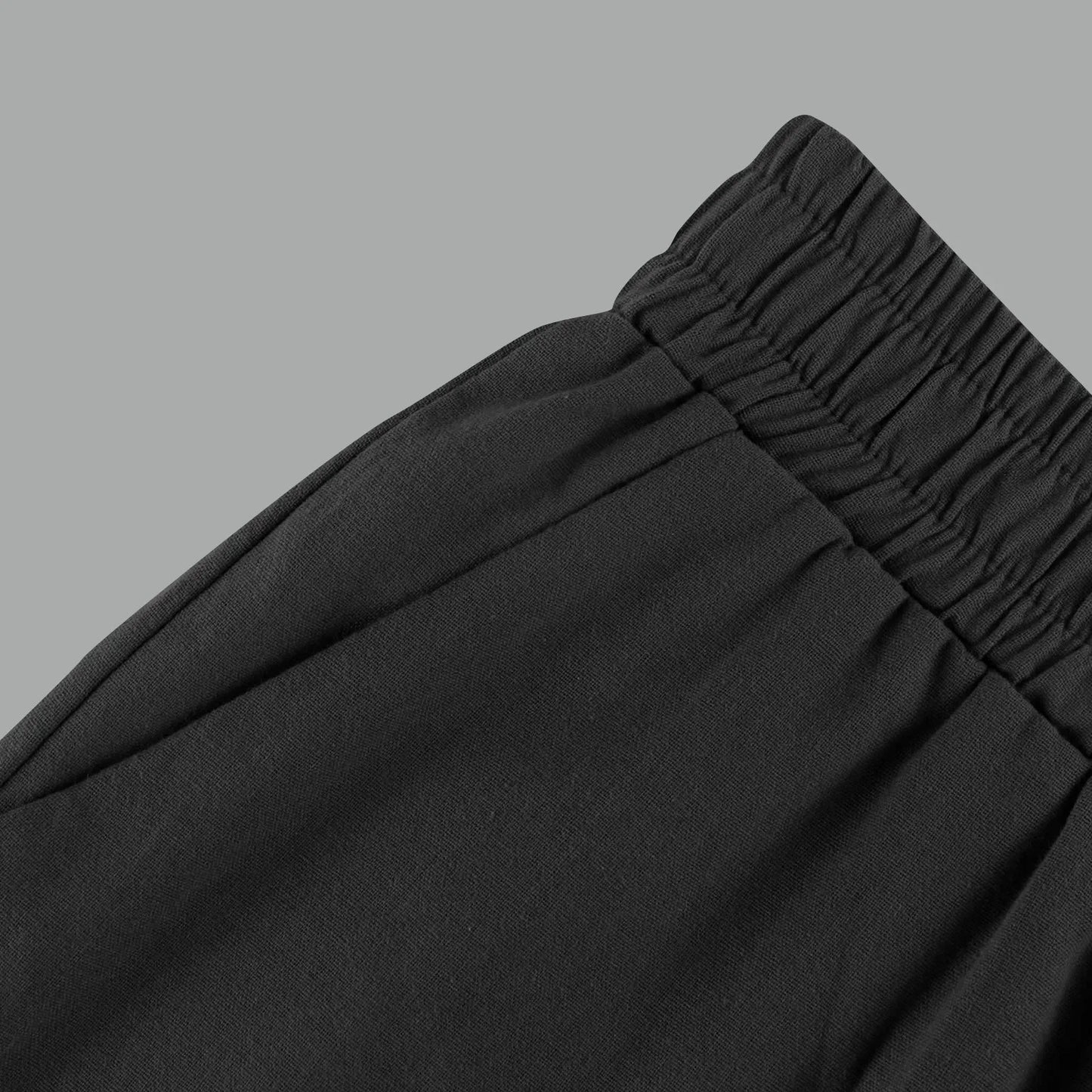 Womens Capris Cotton Linen Pants Drawstring Elastic Waist Pants Casual Cropped Trousers Daily Breeches Five Half Pants Pantalone