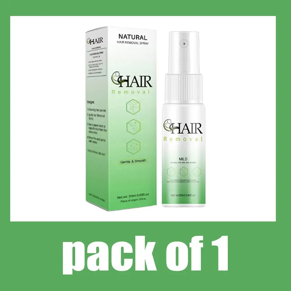 2 Minutes Fast Hair Removal Spray Painless Hair Growth Inhibitor Arm Armpit Leg Permanent Depilatory for Men Women Repair Care 1PC
