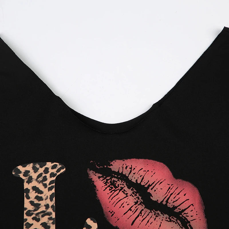 Cuteandpsycho Casual Sexy Crewneck Cropped Tops Slim Streetwear Summer Elastic Vintage Tees Short Sleeved Y2k Punk Clothings