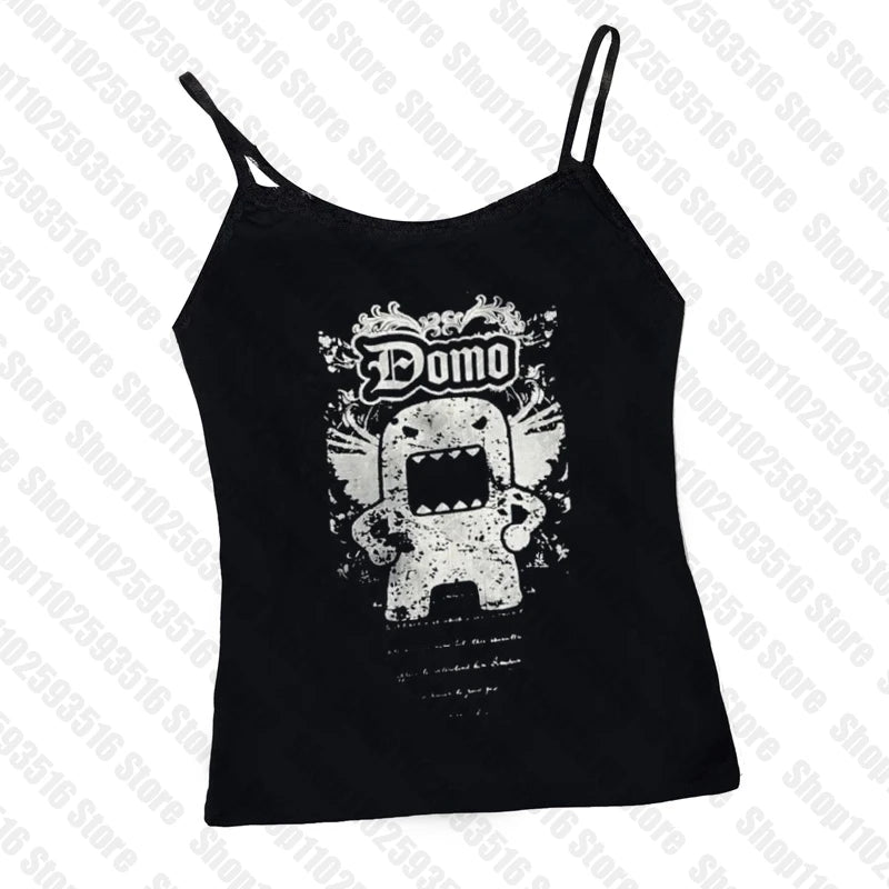 Anime Women Tops Sexys Tanks & Camis Woman Clothing Corset Top Women Aesthetic Women's Blouses Crop Tops With Suspenders Emo black