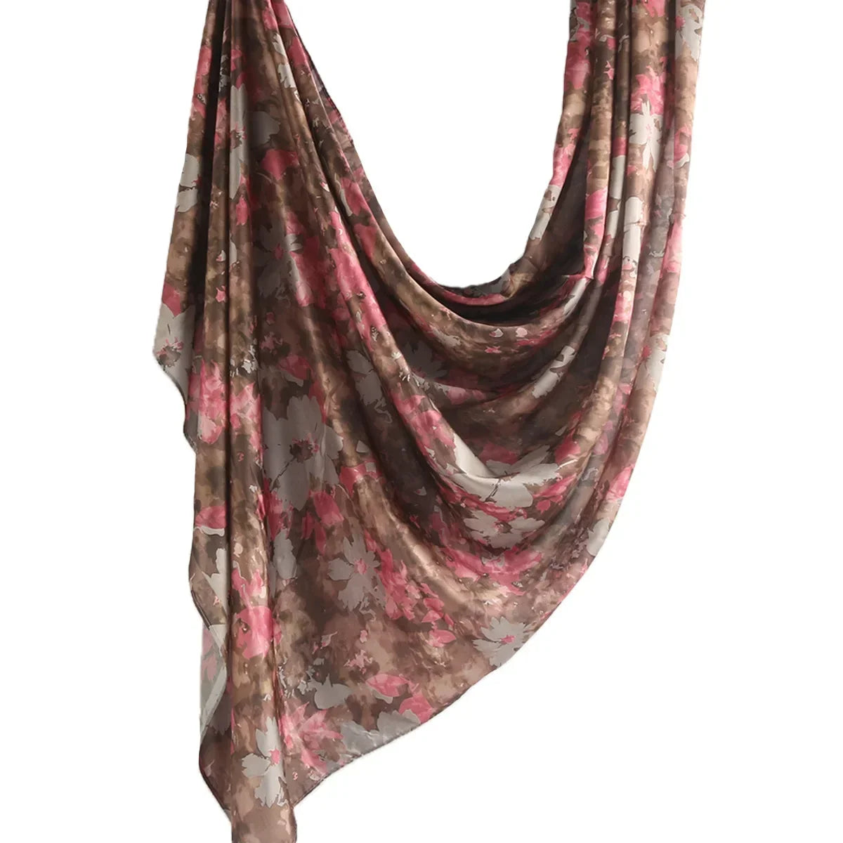 180×85cm Water Print Shawl Hijab Scarves Muslim Ethnic Woman Chiffon Silk Bandanas Printed Hijabs 2025 16 >8Y