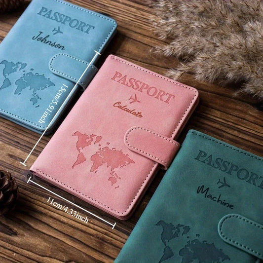 Custom Passport Cover Monogrammed Engraved Name Passport Cover Case Holder Wedding Bridesmaid Groomsman Gift Passport Wallet