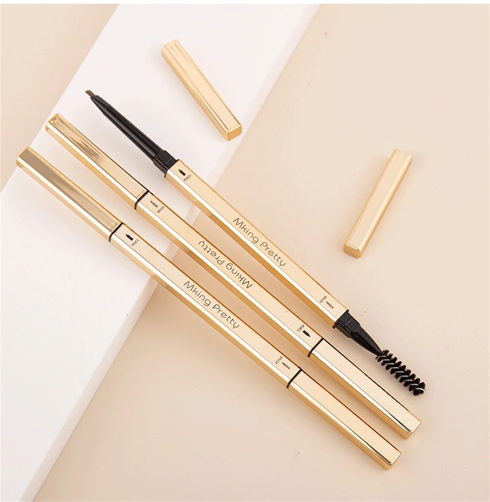 Makeup for Women Waterproof Eyebrow Enhancer Pen with Double Head Pencil and Brush Long Lasting Eye Brow Cosmetics Easy to Wear