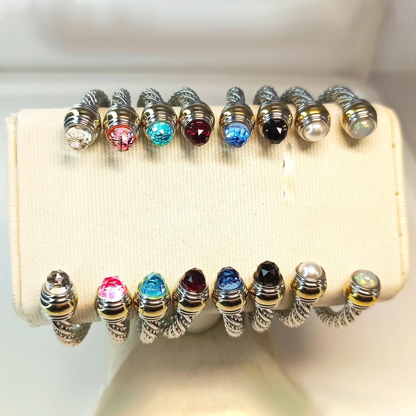 1PC Cable Bracelet for Women Gemstone Open Cuff Bracelet Bangle Bracelet Pearl Bracelet for Girls Best Gift for Women Friend