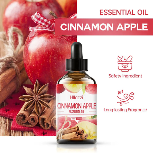 30ml Cinnamon Apple Essential Oil Pure Plant Essential Oil Multi-purpose Aromatherapy Diffuser Humidifier Soap Fruit Essential