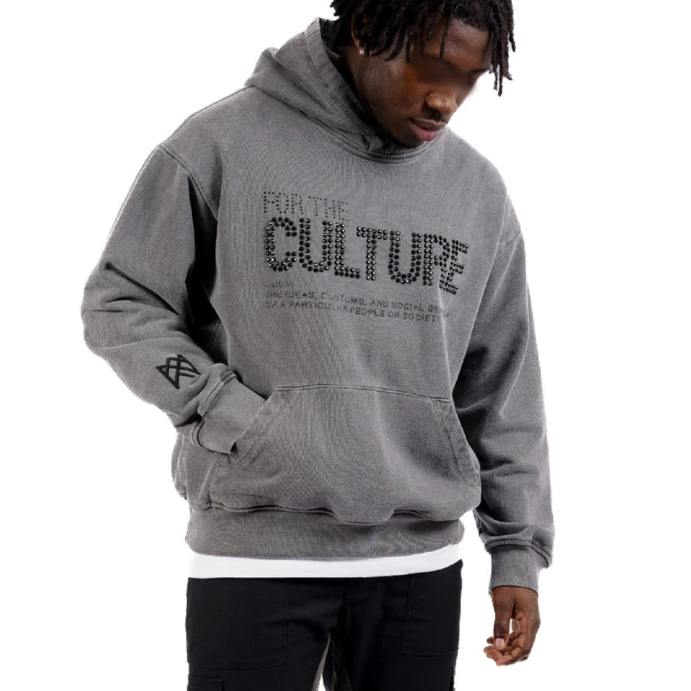 Y2K Retro Style Hoodie 2025 Fashion Street Casual Pullover Jacket with Letter Hot Stamping Design