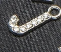 10pcs /26pcs pieces silver English letters drill metal pendant DIY fashion necklace bag pendant earrings material 10pcs J
