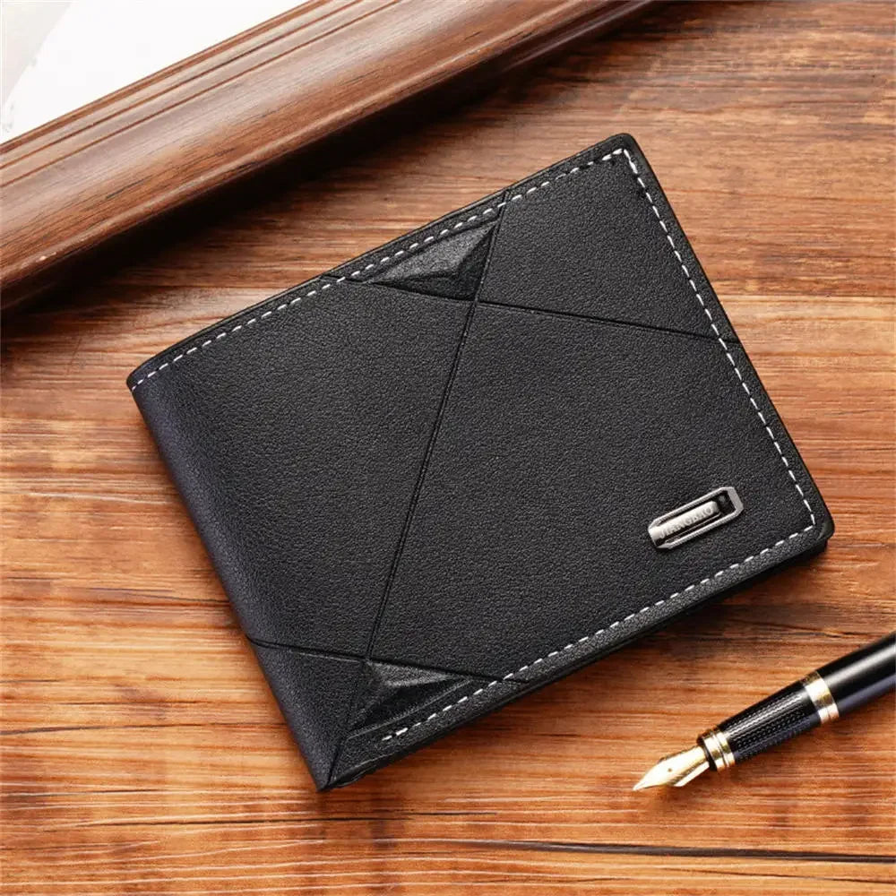 New Style Mini Thin Men Wallet Card Holder Men'S Purse Coin Pouch Id Card Holder Short Canvas Card Holder Wallet L