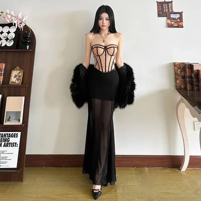 Y2K clothing color contrast stripes high waist women short bust Personalized design slimming streetwear Fashion high street vest