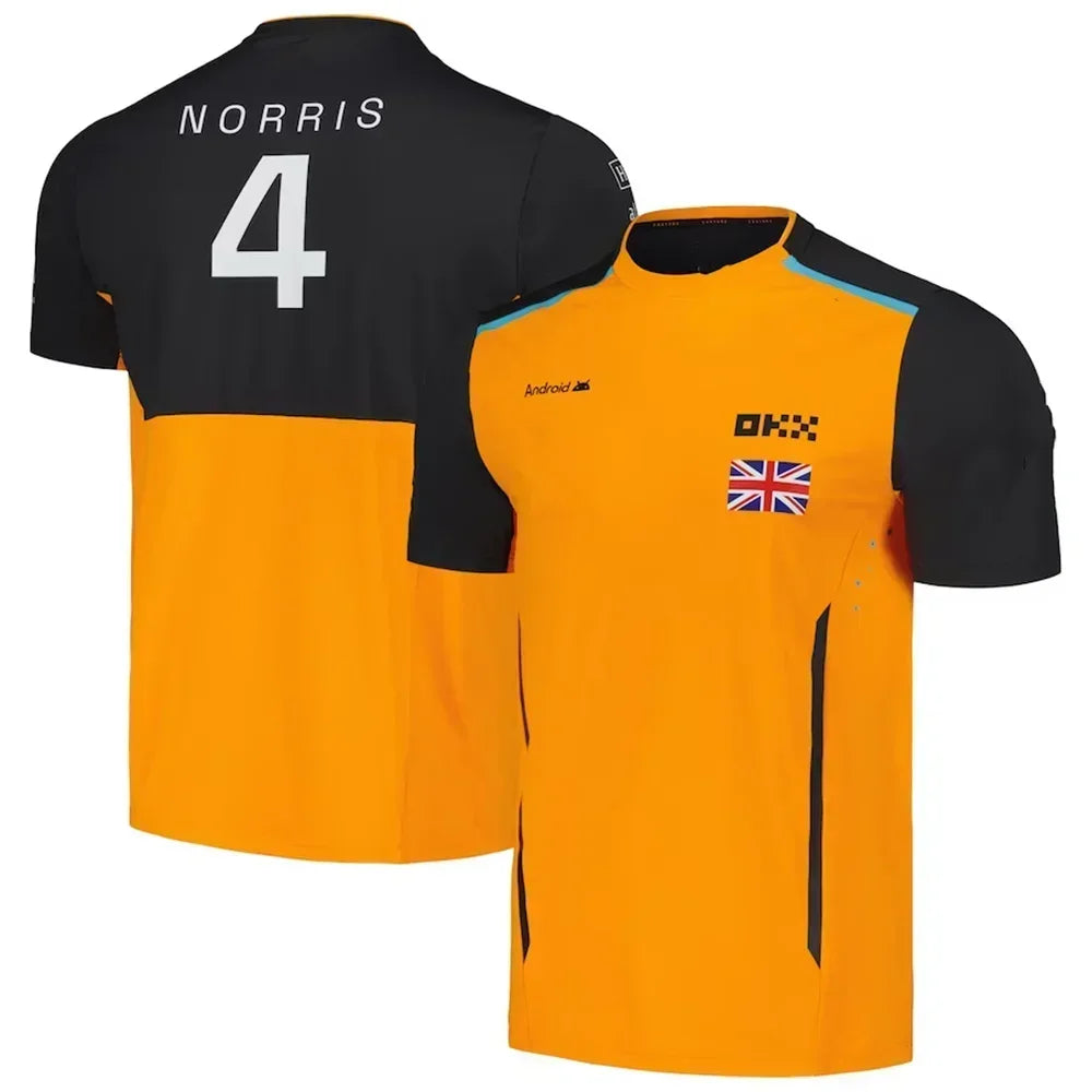 2025 New 4-81 F1 Racing Lando Norris T-shirt Racing Wear Outdoor Sports Adult and Women Training Wear Short Sleeves 1-DCRQZ140-14