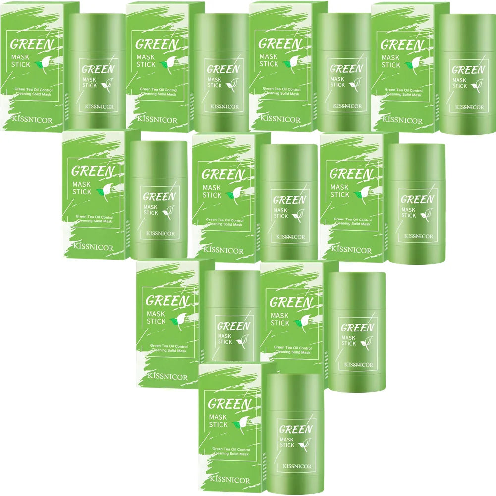 Face Clean Mask Green Tea Cleansing Stick Mask Shrink Pores Deep Blackhead Remover Facial Cleansing Moisturizing Mask Skin Care 10PCS Option 1 Milk