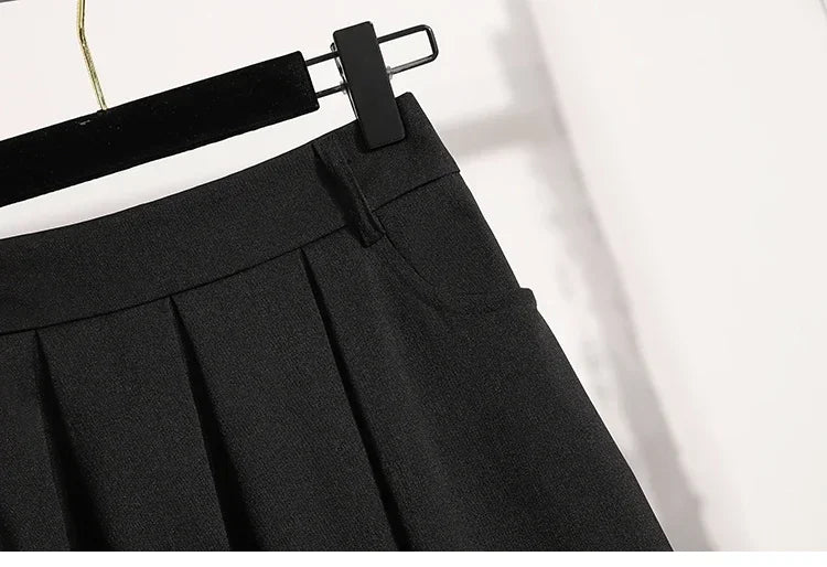 2025 Solid Color Versatile Medium Length Skirt Pleated Plus Size A-Line Maxi Gown Cover Hip Spring Summer New Half-length Skirt