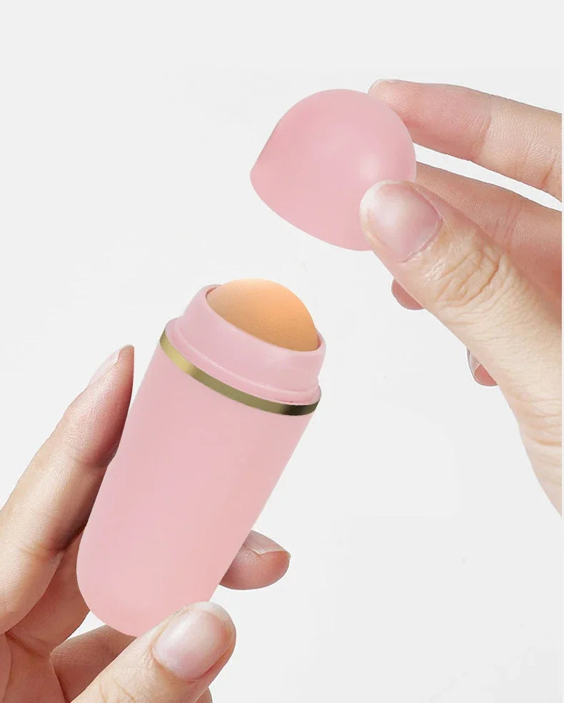 1PC Oil-absorbing Roller Volcanic Stone Facial Oil Removing Portable Skin Care Tool Beauty Stick Minimize Pores Beauty Tools
