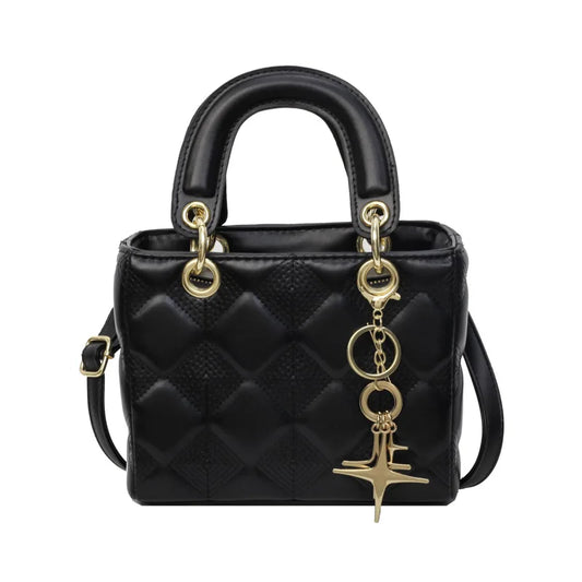 Small Top Handle Purses for Women Diamond Grid Luxury PU Leather Mini Satchel Crossbody Bag Elegant Square Bag