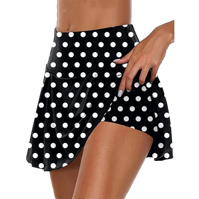 12 Colour Leopard Print Butt Lifting Skorts Casual Summer Workout High Waist Shorts Women's Clothing Black grey