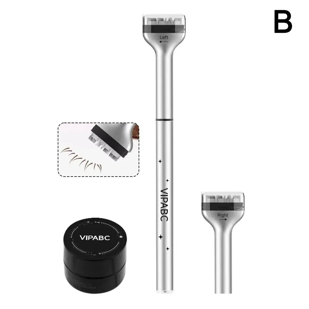 Dezone Lower Eyelashes Stamp Pen Waterproof Sweatproof Korean Makeup Cosmetics Natural-looking Eyelash 3 In 1 B