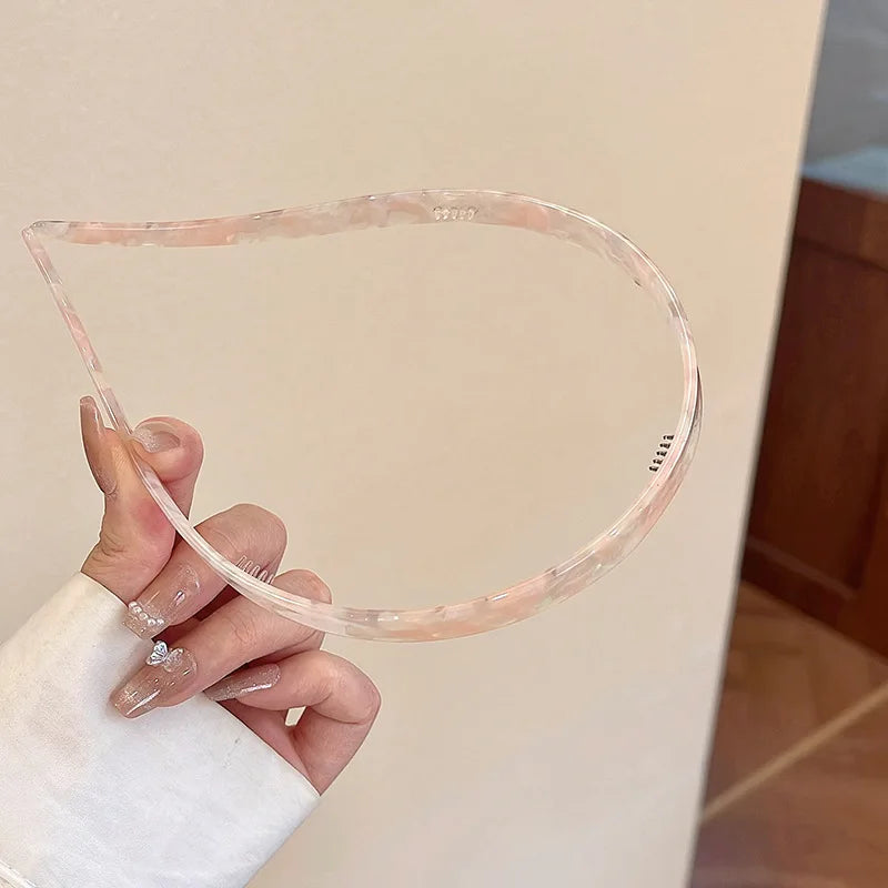 1pc Ladies Non-Clamping Ear Bone Hair Accessories Acetic Acid Headband Headband High-End Hairband Girls 2025 New Summer Elegant C Style CHINA