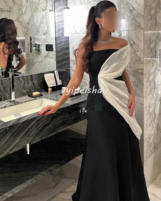 Customized Sexy Fashion Jersey Pleat Ruched Draped A-line One-shoulder Long Dresses Bespoke Occasion Dresses Exquisite Classic Badiee Stylez