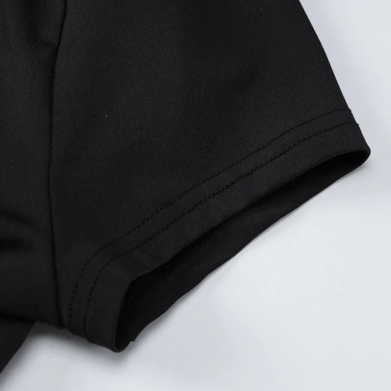 O Neck Short Sleeve Backless Ruched Crop Top Women'S Tshirt Y2K Streetwear Summer Spring Dropshipping Casual Clothing