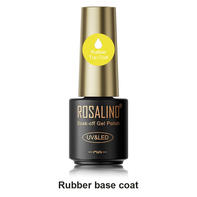 ROSALIND Hot-sale Bottle Gel Nail Polish Vernis Semi Permanent Primer Top Coat Bright Classic For Nail Art Design LED/UV Lamp RARBASE