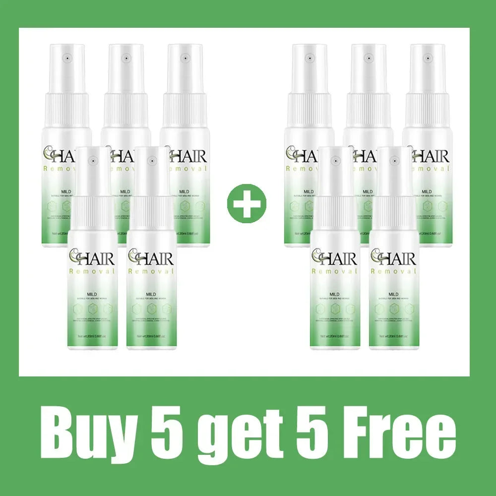 2 Minutes Fast Hair Removal Spray Painless Hair Growth Inhibitor Arm Armpit Leg Permanent Depilatory for Men Women Repair Care Buy 5 Get 5 free