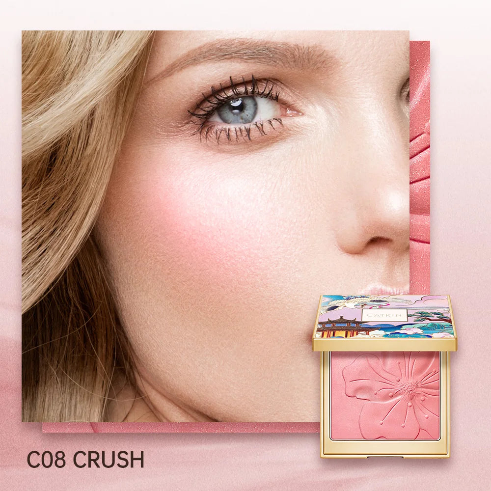 CATKIN Eternal Love Rosy Cranes Blush Drunk In Flower Long-lasting Natural Blush C08 CRUSH CHINA