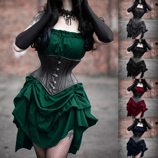 Renaissance Medieval Elf Princess Lolita Sleeveless Women Waist Corset Steampunk Gothic Dress Vintage Pirate Cosplay Costumes Badiee Stylez