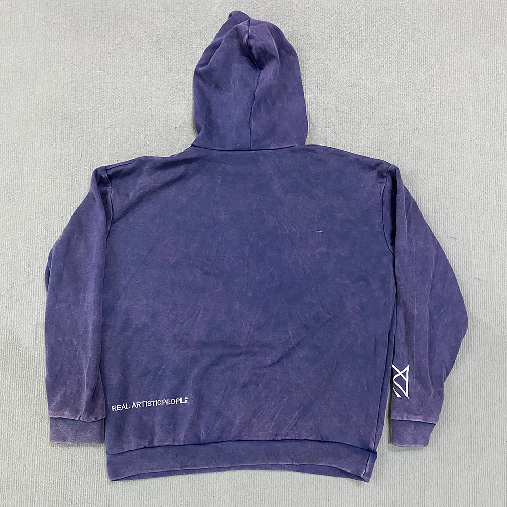 Y2K Retro Style Hoodie 2025 Fashion Street Casual Pullover Jacket with Letter Hot Stamping Design