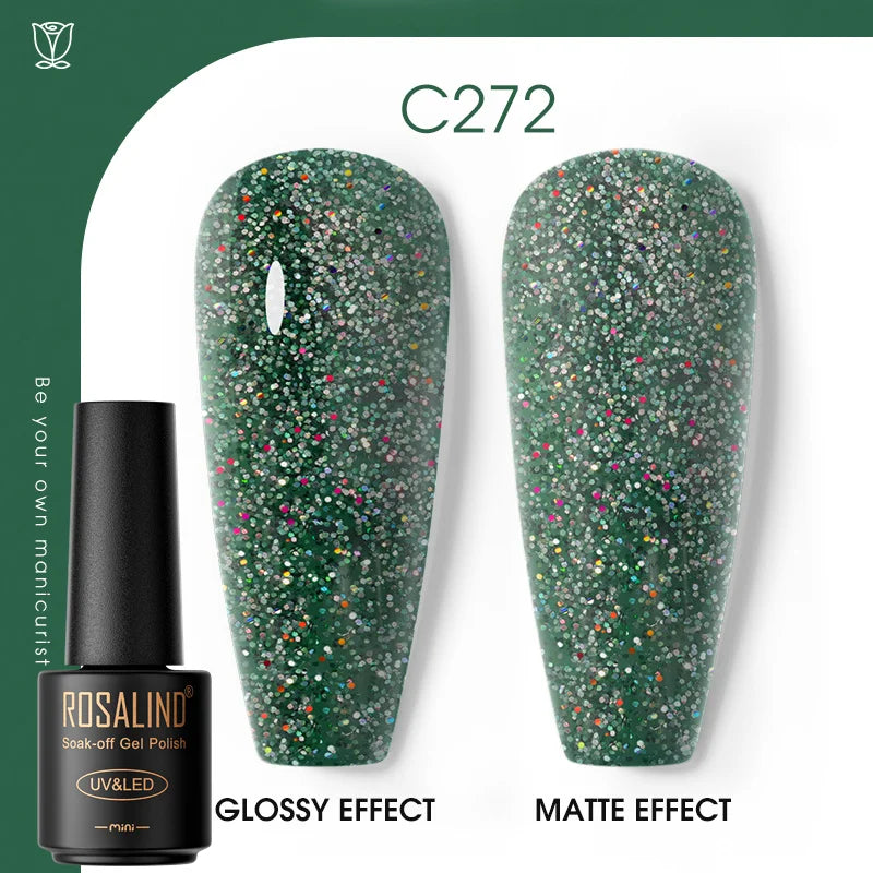 ROSALIND Hot-sale Bottle Gel Nail Polish Vernis Semi Permanent Primer Top Coat Bright Classic For Nail Art Design LED/UV Lamp C272