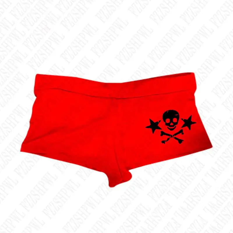 Y2k Shorts Skull Print Streetwear Gothic Graphic Camis Summer Vintage Hip Hop Sleeveless EGirl Dark Punk Sexy Harajuku Crop Top Hong