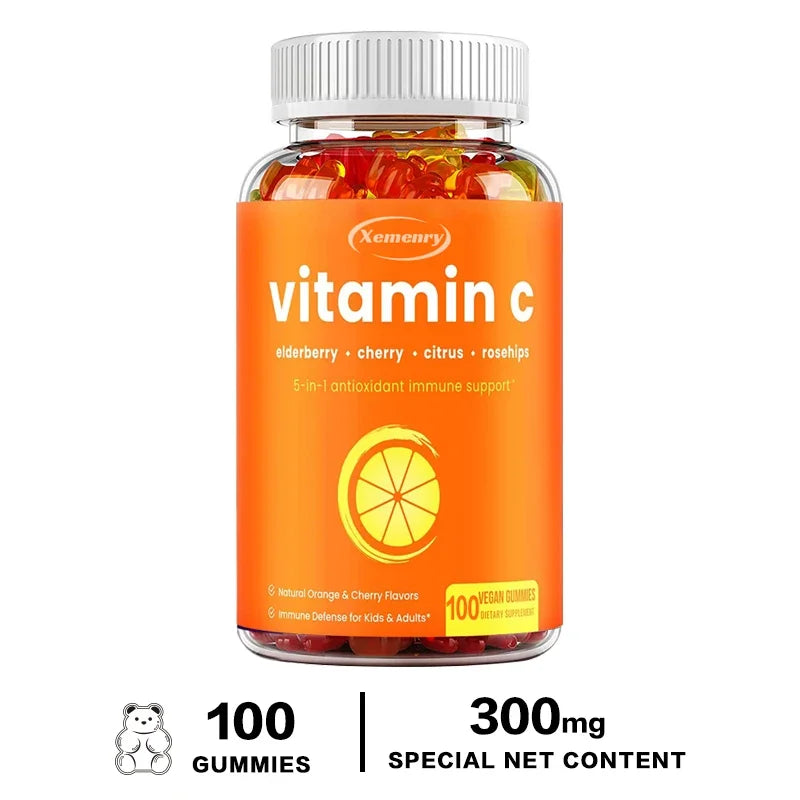 Vitamin c - Overall Health Vitamin Dietary Supplement, Boosts Immunity, Gluten-Free Vegetarian 100 Gummies