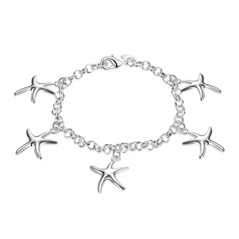 New High quality 925 Sterling Silver 4MM Women Men chain Male Twisted Rope Bracelets Fashion Silver Jewelry H193