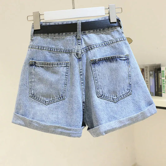 Women's Denim Shorts Summer 2024 New Loose Wide Leg Short Jeans Female Casual Clothes A-line Pants for Women