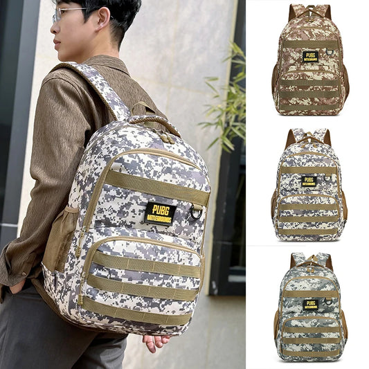 Camouflage Tactical Backpack for Men Large Capacity Outdoor PUBG Style Waterproof Travel School Bag Multifunctional for Daily Us