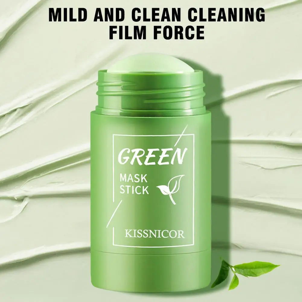 Face Clean Mask Green Tea Cleansing Stick Mask Shrink Pores Deep Blackhead Remover Facial Cleansing Moisturizing Mask Skin Care