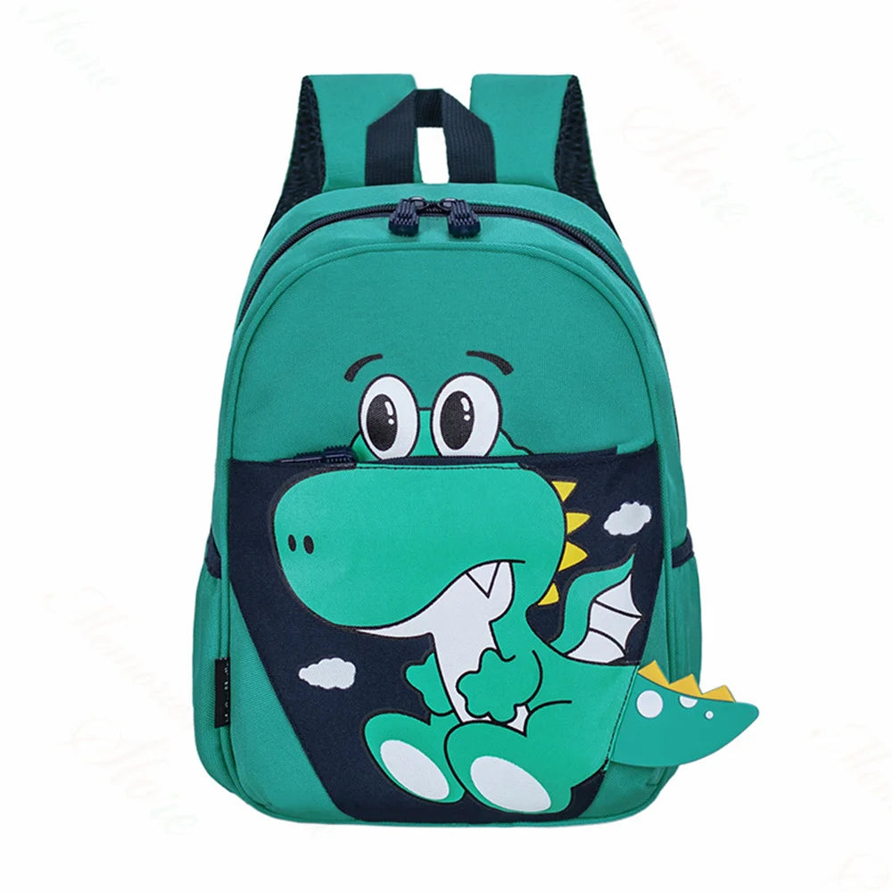 2023 New Kindergarten Backpack Personalized Name Children's Cartoon Dinosaur Cute Backpack Customized Children's Day Gift Bags green