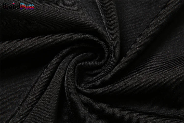 Weird Puss Hipster Fitness Jumpsuit Women Backless Sleeveless Deep v-Neck Cross Bandage Skinny Stretch Workout Sporty Streetwear